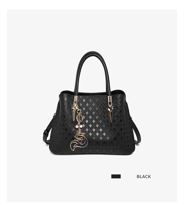 FOXER Luxury Genuine Leather Women's Shoulder Bag