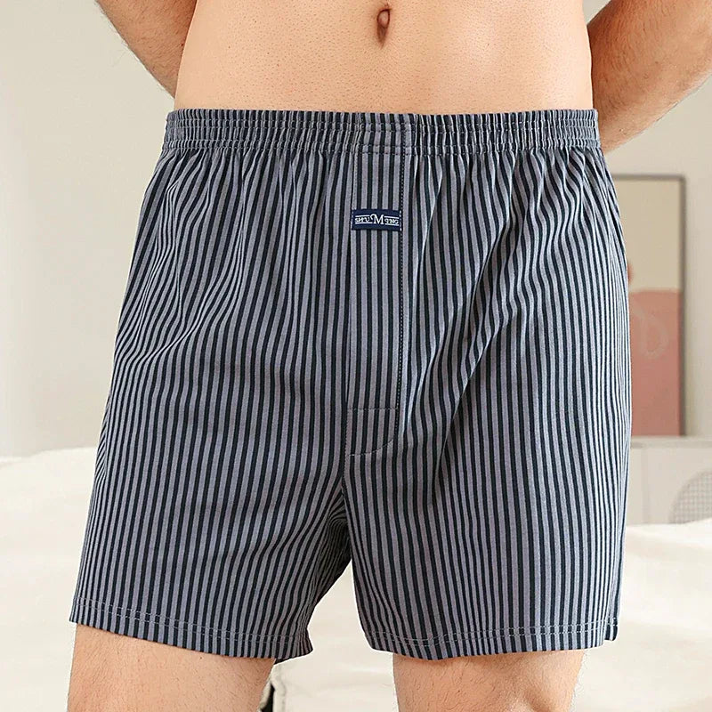 Men's 100% Cotton Plaid Pajama Shorts - ShopHub