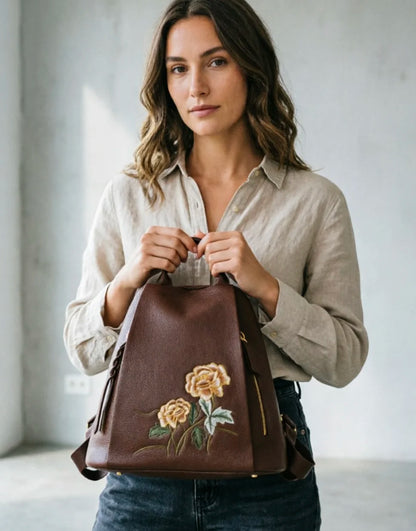 ZOOLER Handmade Cow Leather Backpack