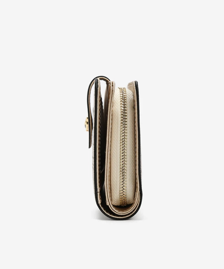 FOXER Split Leather Women's Long Clutch Wallet