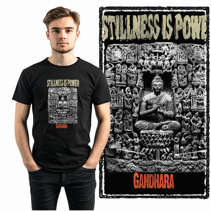 COOLMIND X0080 Serenity Buddha Graphic Cotton Tee