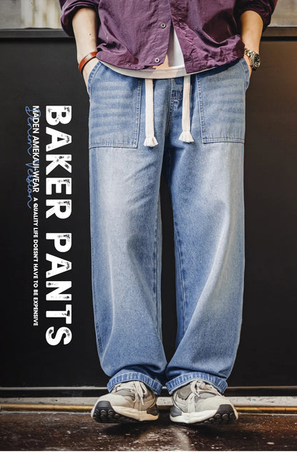 Maden Men's Vintage Baker Jeans Washed Denim