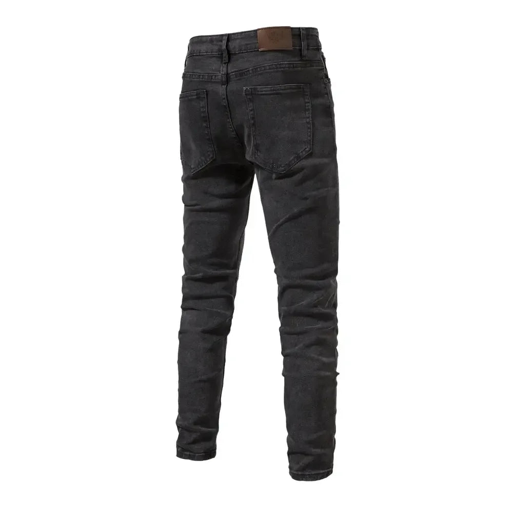 AIOPESON Men's Slim Fit Straight Jeans - ShopHub