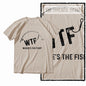 COOLMIND Z1018 Funny Fishing Graphic Cotton Tee