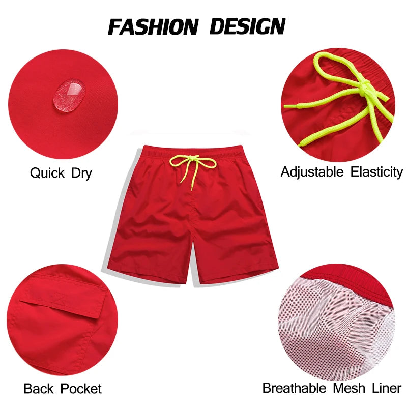 Men's summer boardshorts by Datifer, navy nylon with mesh liner, drawstring waist, ideal for surfing and beach sports.