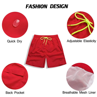 Men's summer boardshorts by Datifer, navy nylon with mesh liner, drawstring waist, ideal for surfing and beach sports.