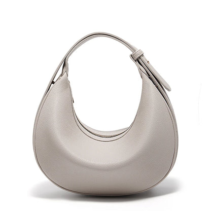 FOXER Women's Shoulder Bag PU Leather New Lady Crescent Underarm Bag Fashion Minimalist Crossbody Bag for Daily Casual Outfit