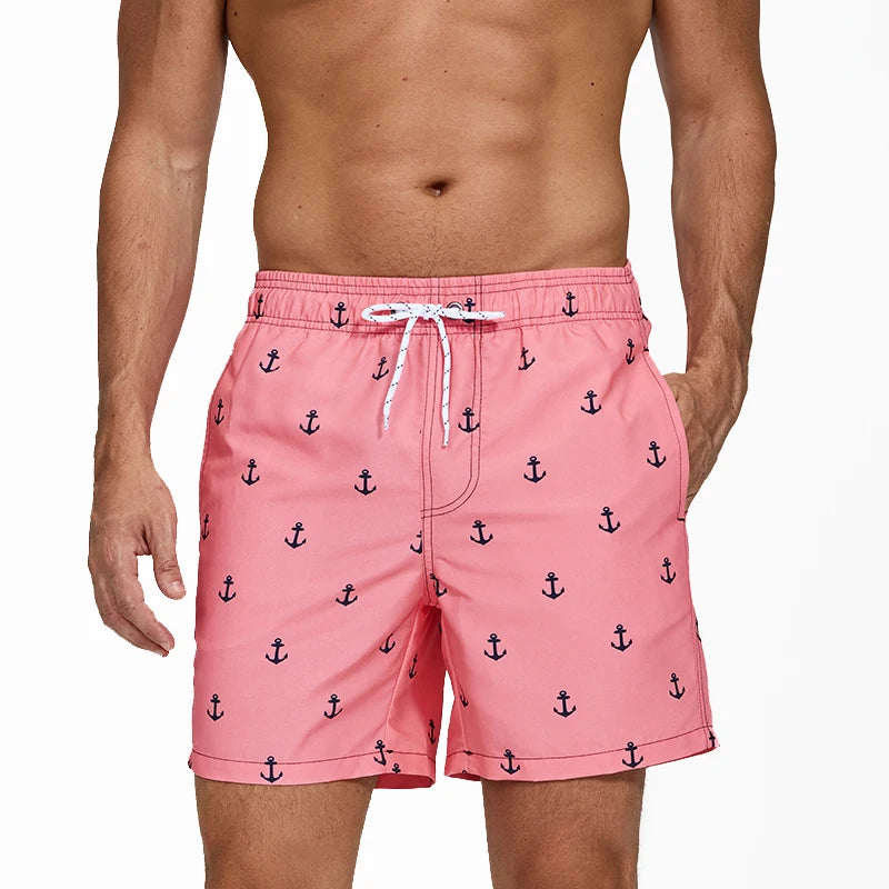 Men's Datifer Brand beach shorts, quick-dry boardshorts with surf and swimwear design, suitable for swimming, running, and gym activities.