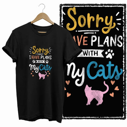 COOLMIND Cat Lover Graphic Cotton T-Shirt | Women's Relaxed Fit