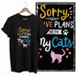 COOLMIND Cat Lover Graphic Cotton T-Shirt | Women's Relaxed Fit