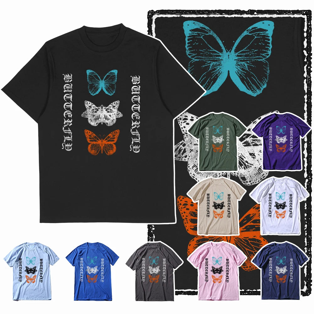 COOLMIND X0119 Wings of Joy Butterfly Cotton Tee