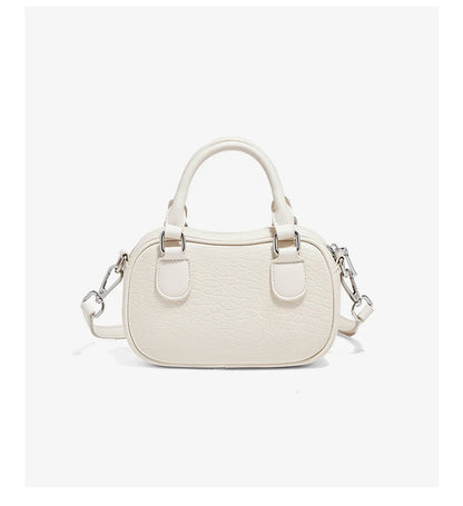 FOXER White Cowhide Leather Women's Shoulder Bag