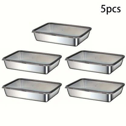 5pc Stainless Steel Food Storage Containers Set