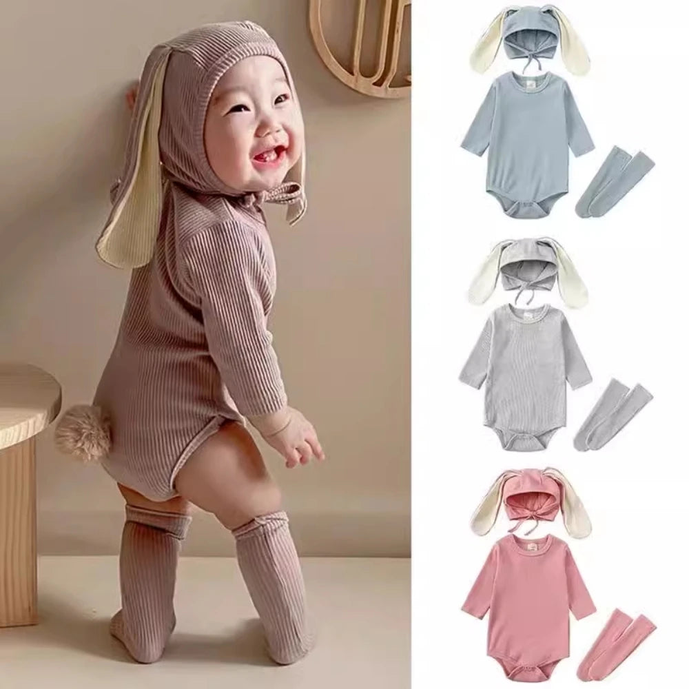 Kids Tales Bunny Days Cotton-Blend Baby Outfit