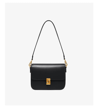 FOXER New Women's Shoulder Bag Split Leather Classic Fashion Square Bag Light Luxury Lady Crossbody Bag Gift for Women