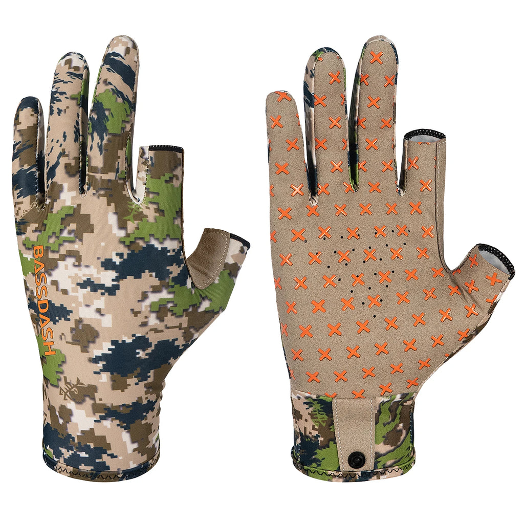 BASSDASH Unisex Fingerless Camo Hunting Gloves ShopHub