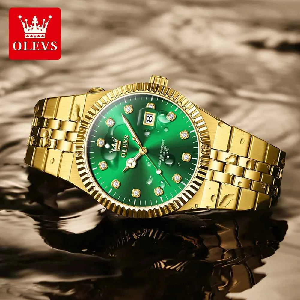 OLEVS 2989 Men Watch - Fashion Dial, High Quality Quartz Movement, Night-Light Function, Waterproof Elegance