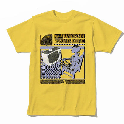 COOLMIND U0005 Funny Skull Graphic Cotton Tee