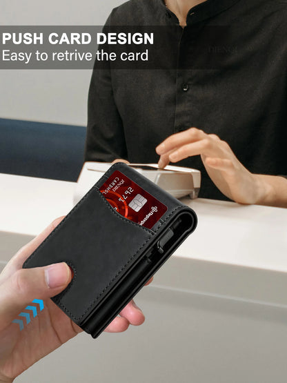 Luxury Brand Business Credit Card Holder Pocket Men's Wallet Rfid High Quality Wallet Money Bag Slim Thin Card Holders for Men