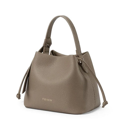 FOXER Brand Women's Top-handle Bucket Bag  2026 New Trendy Hot Selling Fashion Versatile Female Shoulder Crossbody Bag Purse