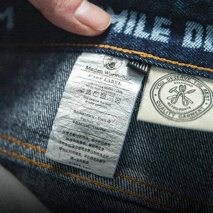 Maden Washed Denim 12.8 oz Retro Loose Straight Jeans