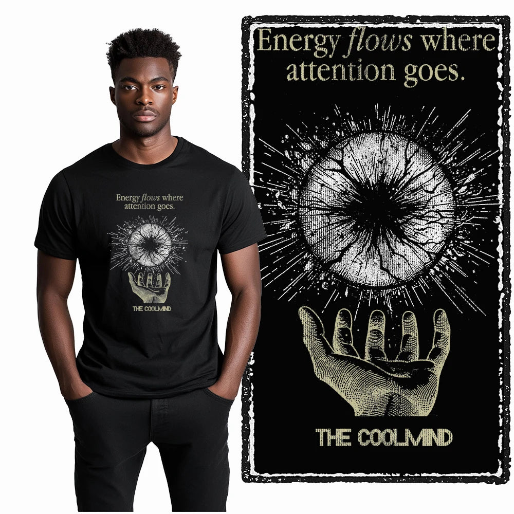 COOLMIND Cosmic Focus Graphic Cotton T-Shirt | Streetwear