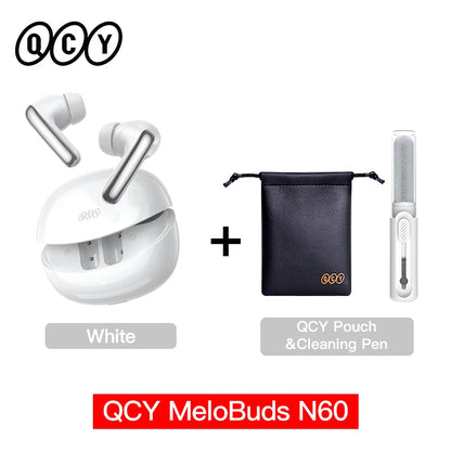 QCY MeloBuds N60 Wireless Earphone - Bluetooth 6.0, Bass Boost, Hi-Res Audio, Hybrid ANC, 45Hrs Playback - ShopHub
