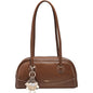 FOXER New Large Capaci Women's Handbag PU Leather Simple Retro Single Underarm Bag for Female Casual Commuting Pillow Bag Purse