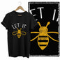 COOLMIND Black Bee Graphic Cotton T-Shirt | Women's Relaxed Fit
