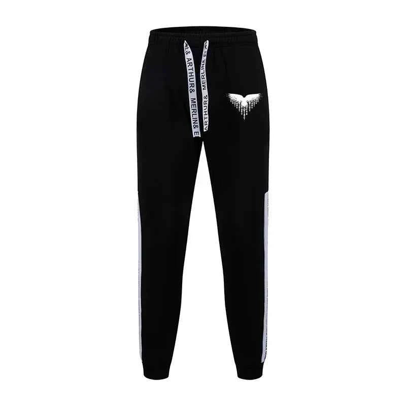 Mens Tracksuit Set Warm Hooded Sweatshirt and Sweatpants 2 Pcs Winter High Quality Casual Jogging Clothing in Black or White