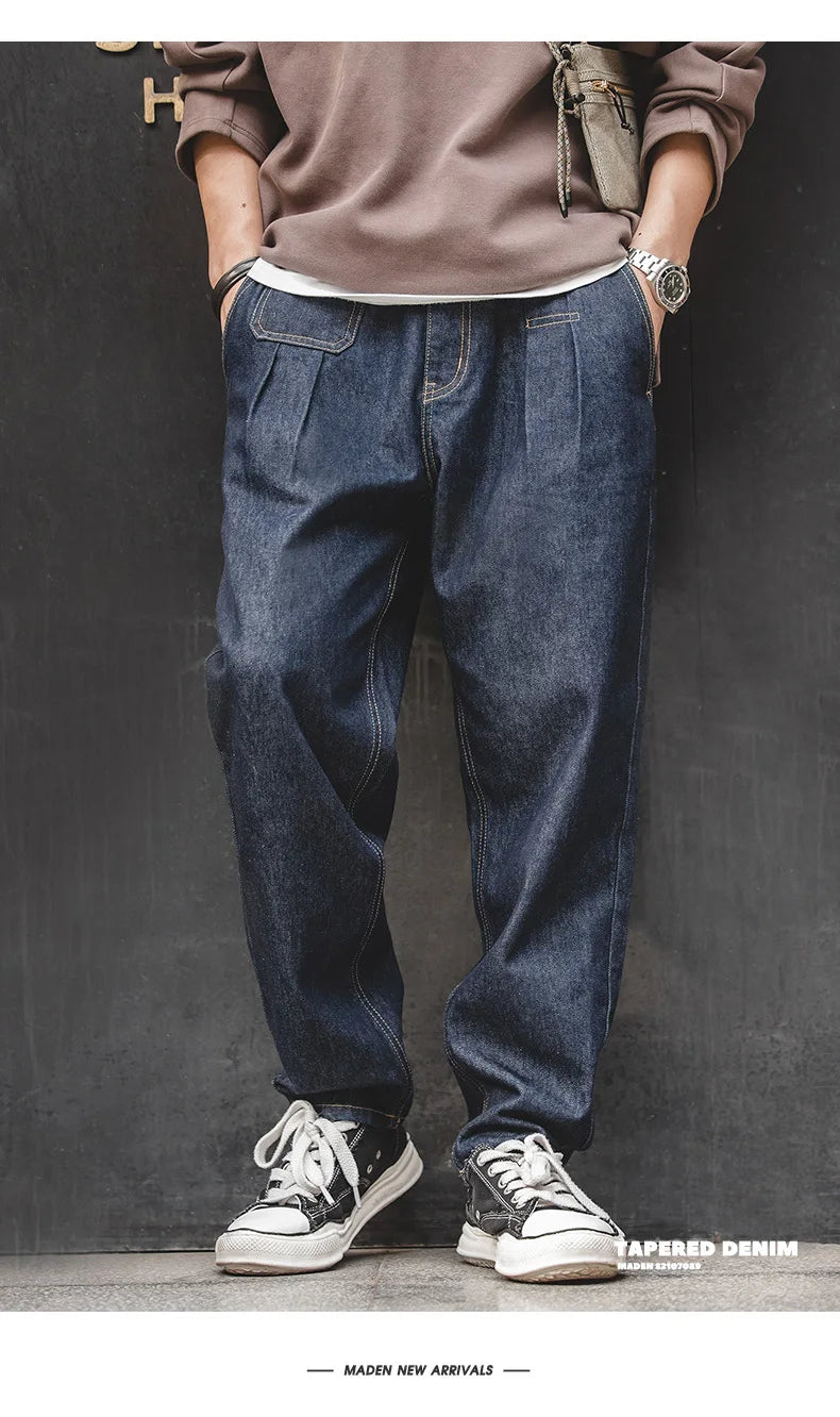 Maden Retro Denim Wash Baggy Men's Jeans