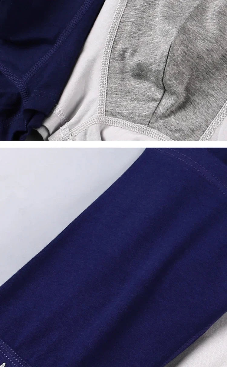 MiiOW 4Pcs Men's Breathable Cotton Underwear with Graphene Antibacterial Technology - Comfortable U Convex Bag Crotch Boxers