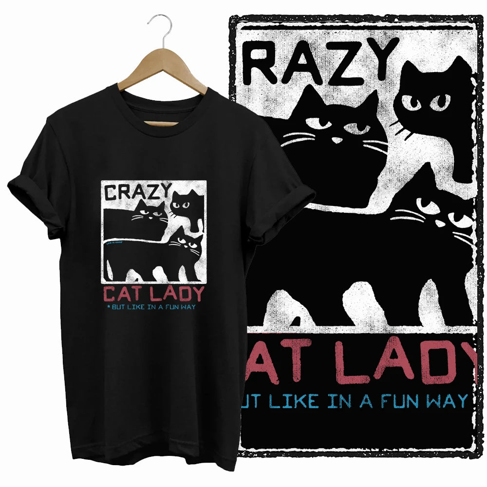 COOLMIND Black Cat Graphic T-Shirt | Women's 50-Design