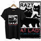 COOLMIND Black Cat Graphic T-Shirt | Women's 50-Design