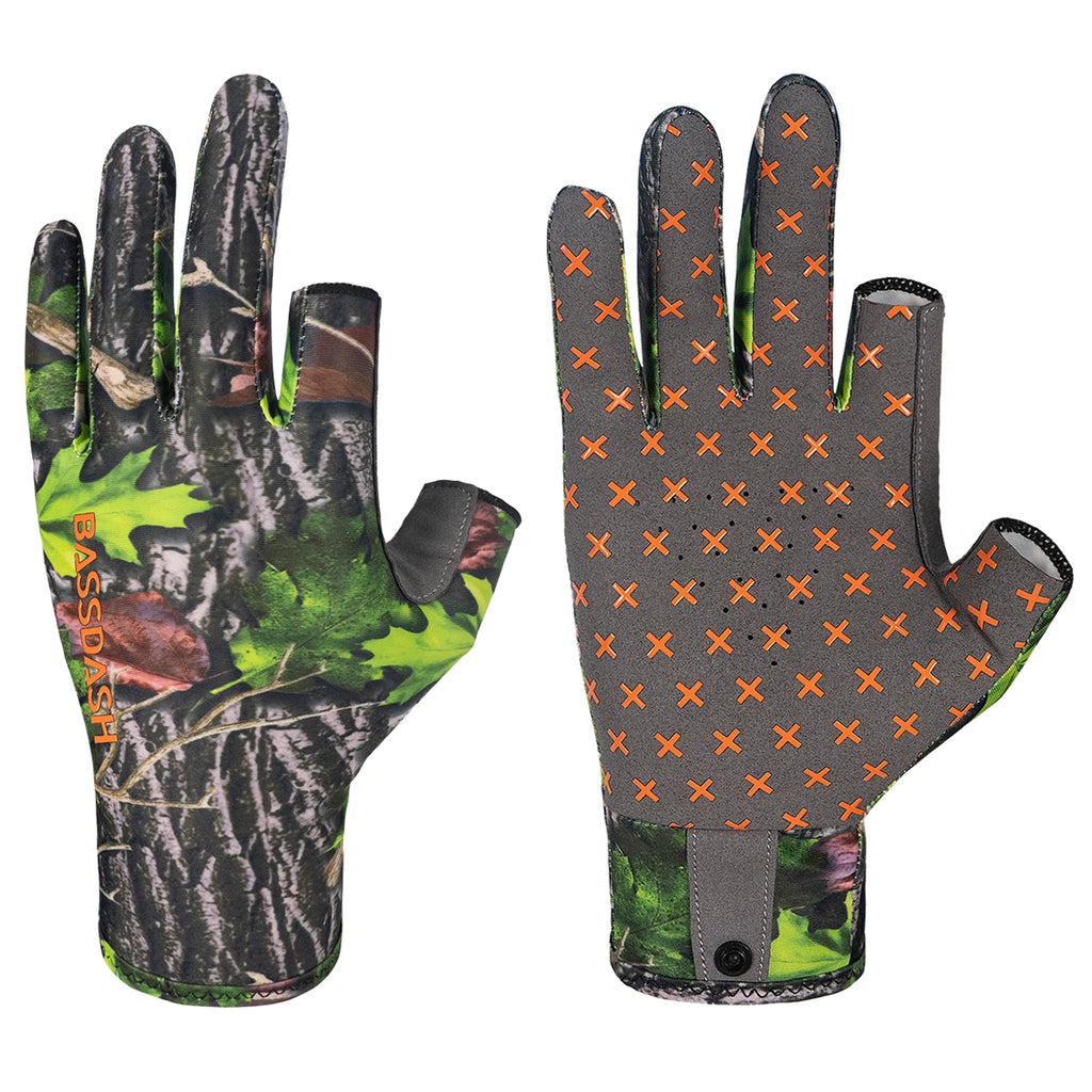 BASSDASH Unisex Fingerless Camo Hunting Gloves ShopHub
