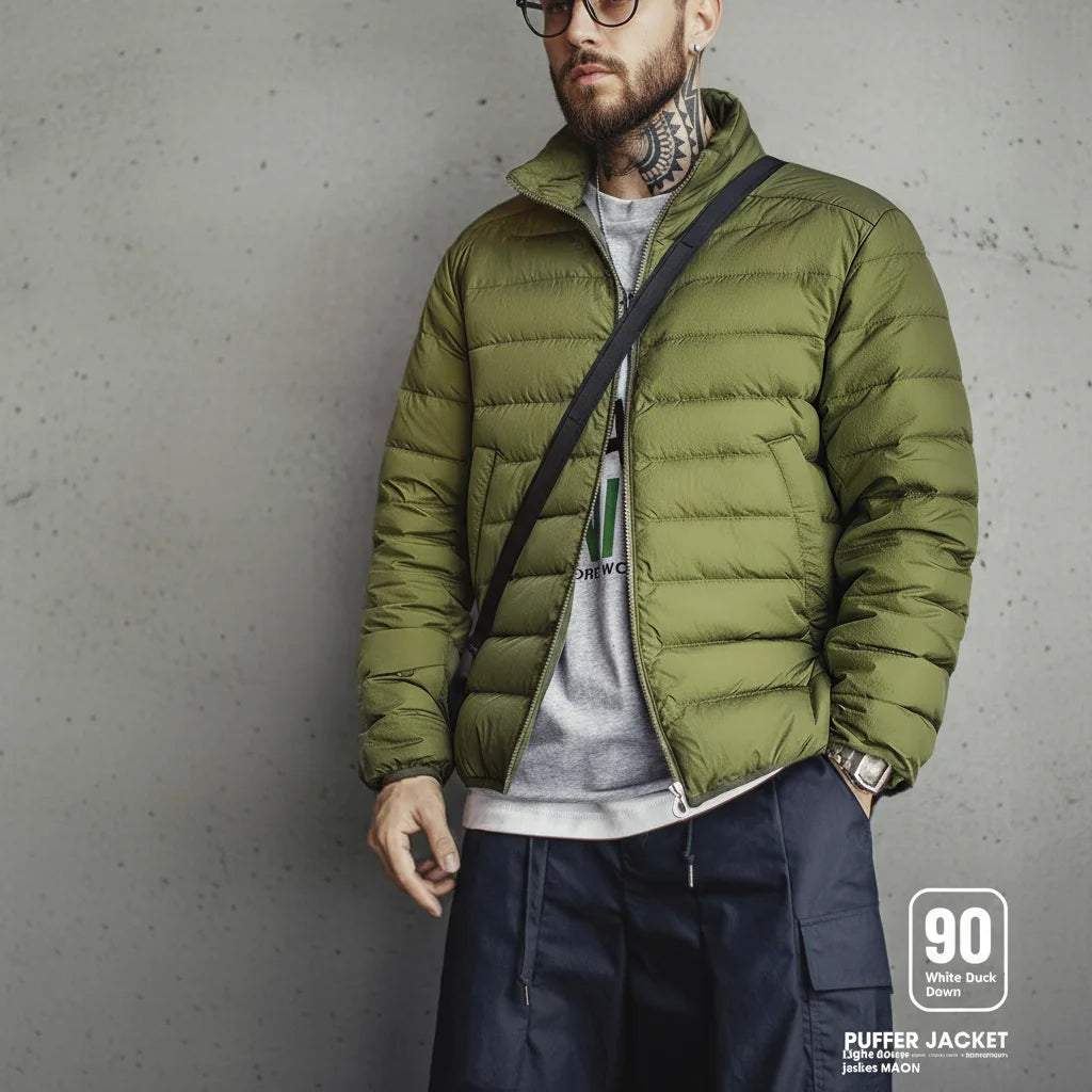 Maden Winter Men's Stand-up Collar Down Jacket