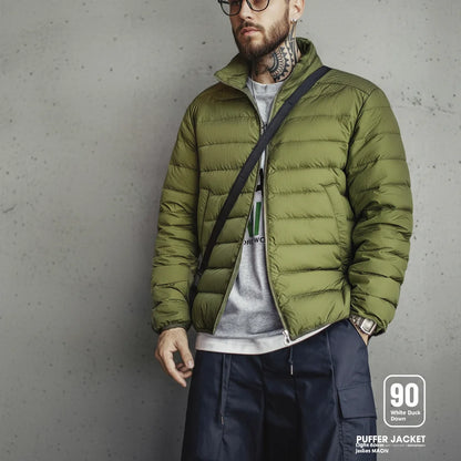 Maden Winter Men's Stand-up Collar Down Jacket