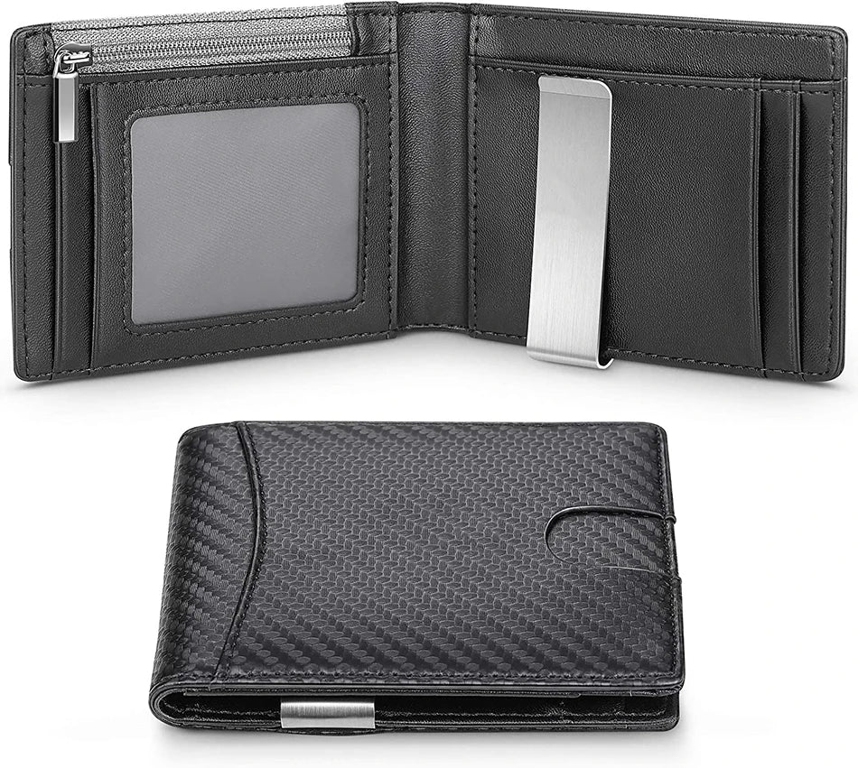 DIENQI Carbon Fiber RFID Slim Wallet