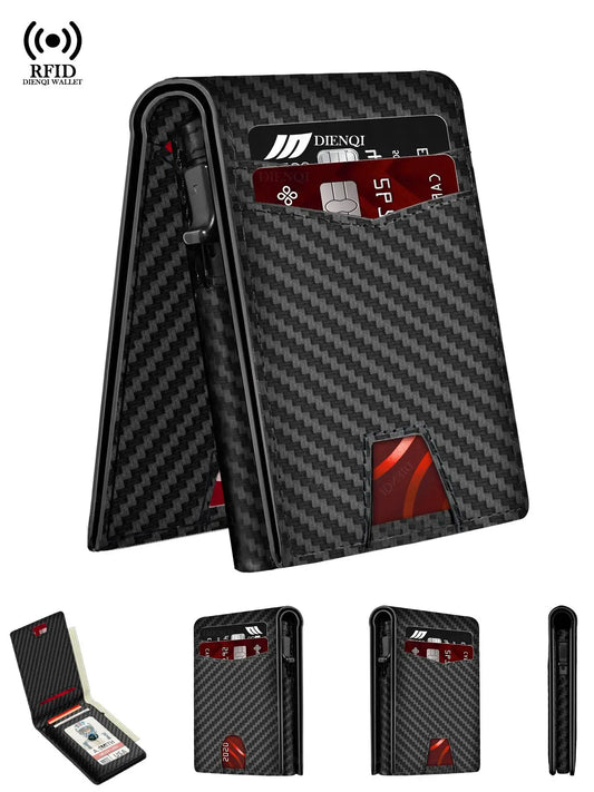 DIENQI AM2502 Striped Card & Photo Wallet