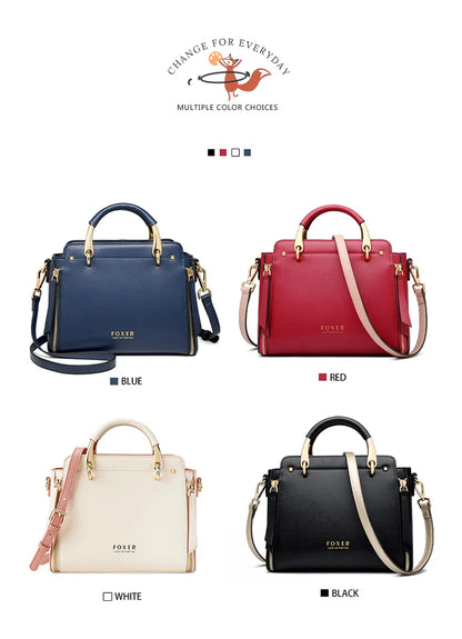 FOXER Split Leather Women's Shoulder Bag