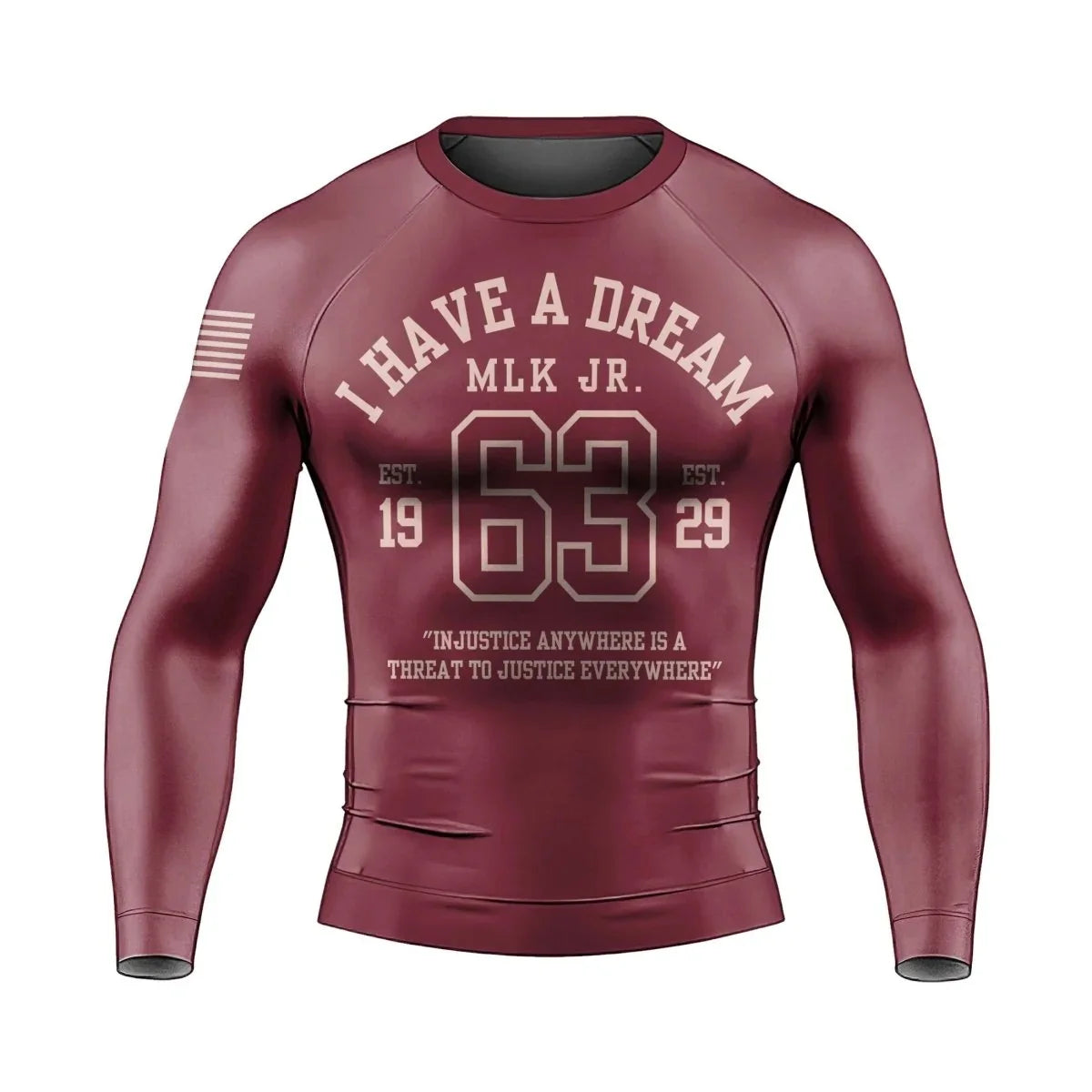I Have A Dream Viking UPF50+ Compression Shirt for Men - Vintage Quick Dry Long Sleeve for Fitness and Fishing