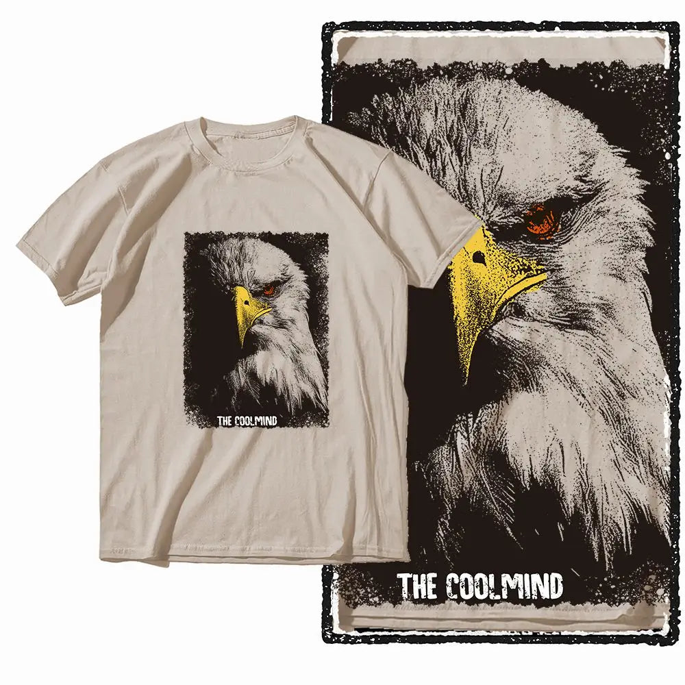 G25 Beige Cotton Streetwear COOLMIND Graphic Men T-shirt | Big Size Cool Vintage O-neck Men's Tee Tshirt