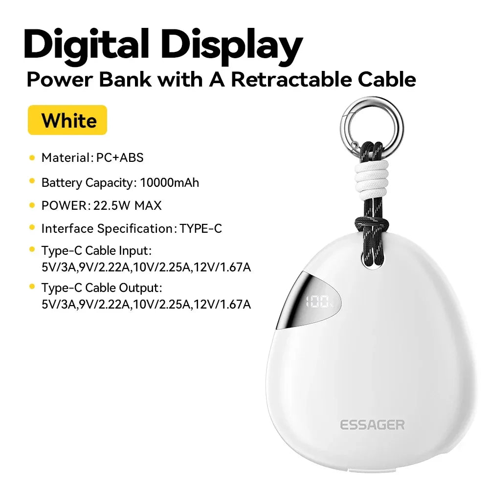 Essager 10000mAh Digital Display Power Bank - ShopHub