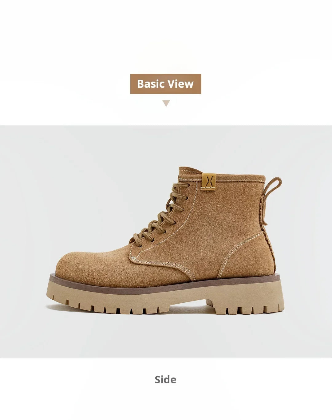 Maden Men's Cow Suede High-Top Boots