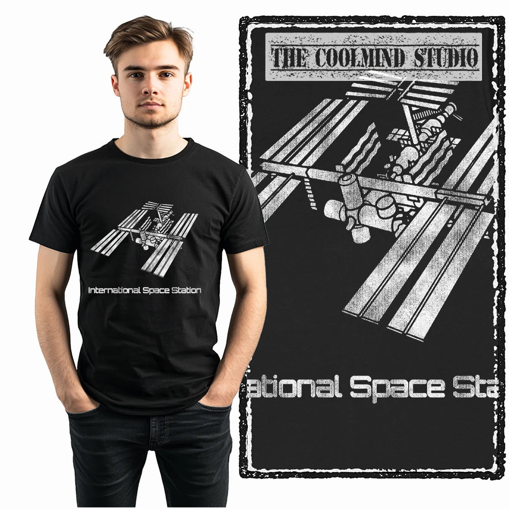 COOLMIND Z1150 ISS Space Station Graphic Cotton Tee
