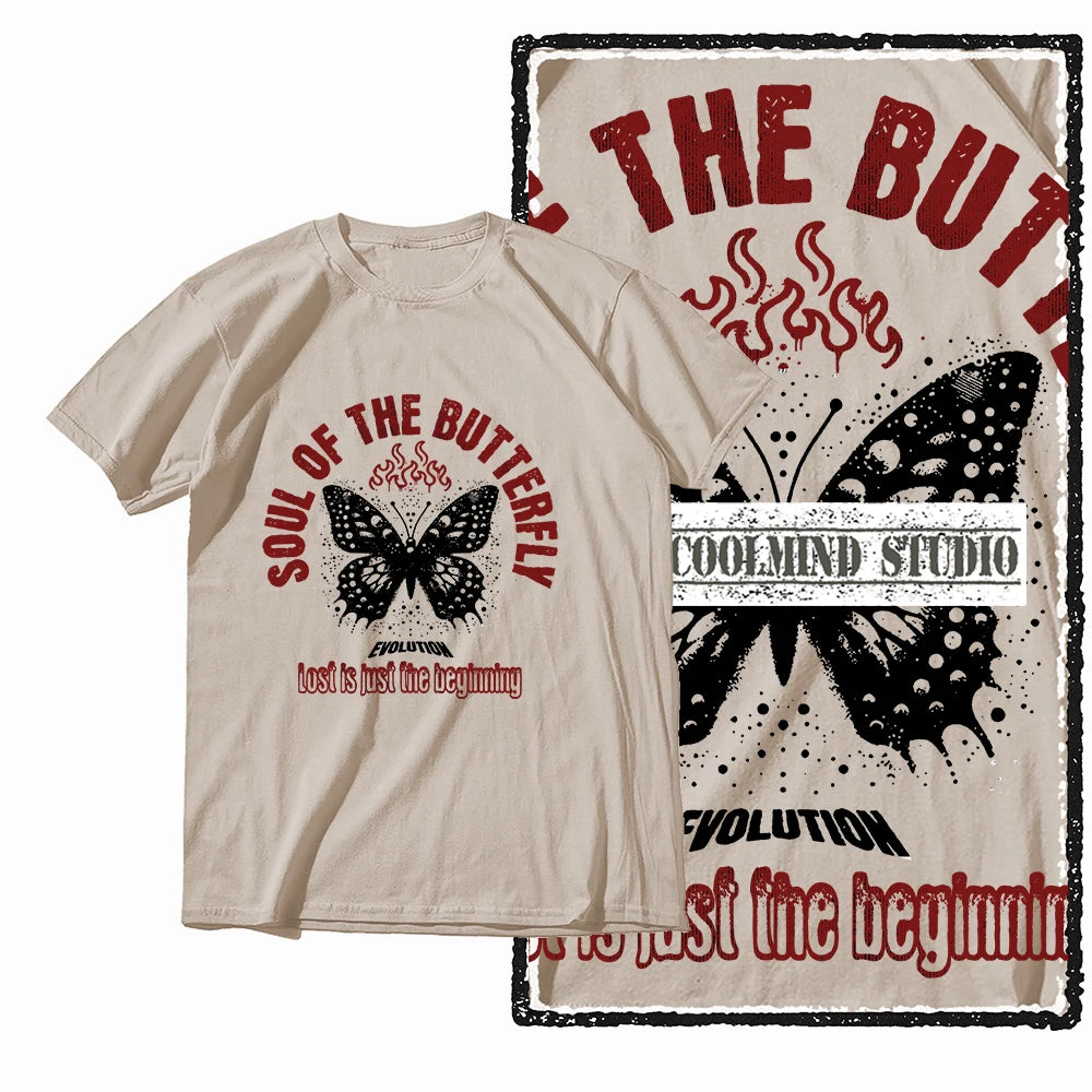 COOLMIND X0122 Free as a Butterfly Cotton Tee