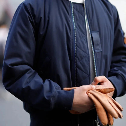 MADEN Panelled MA-1 Bomber Jacket | Blue or Military Green
