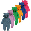 Kids Tales Teddy Trails Cotton-Blend Hooded Baby Romper