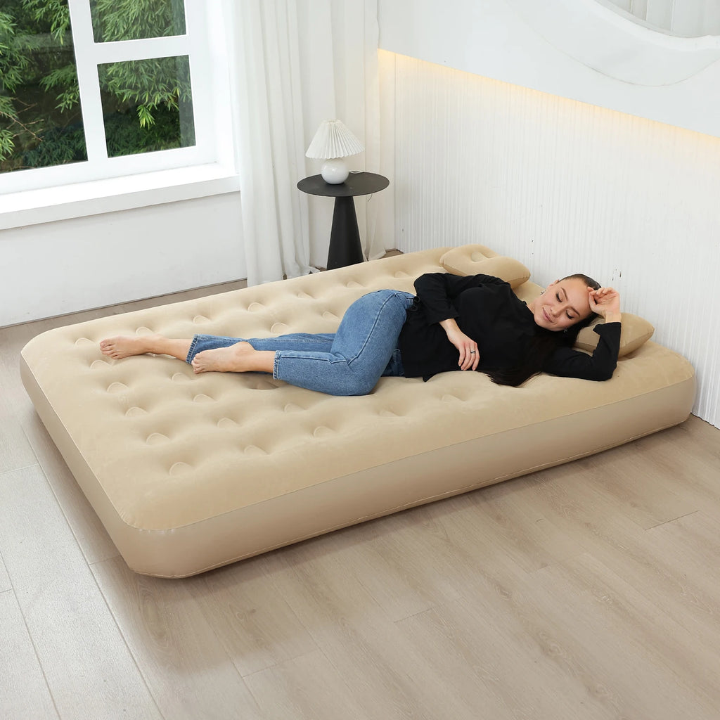 AZULBLANCO PVC Flocked Inflatable Mattress