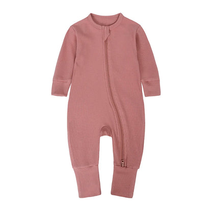 Kids Tales Little Cloud Ribbed Long-Sleeve Baby Romper